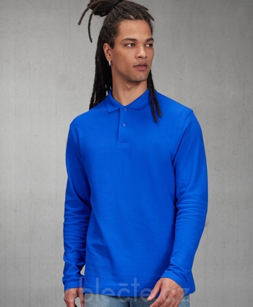 Pánské piqué polo s dlouhým rukávem B&C ID.001 LSL